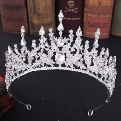 Bandeaux baroques Vintage, diadèmes en cristal violet, couronnes de mariée, couvre-chef de mariée, bijoux de cheveux pour fête de mariage, couronne en strass argenté