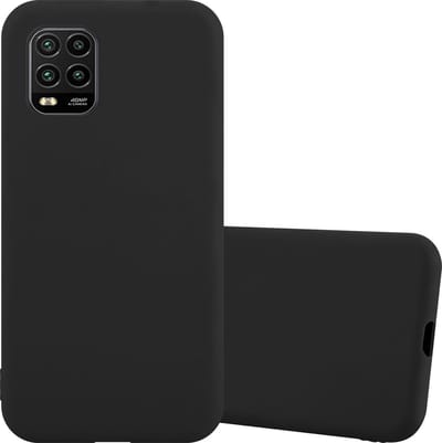 Cadorabo Hoesje geschikt voor Xiaomi Mi 10 LITE in CANDY ZWART - Beschermhoes gemaakt van flexibel TPU silicone Case Cover