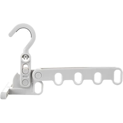 Opvouwbaar Droogrek Binnen Multifunctioneel Wandhangend Reis Plastic Hanger voor Zakenreizen Draagbare Vijfgats Hanger grijze kleur