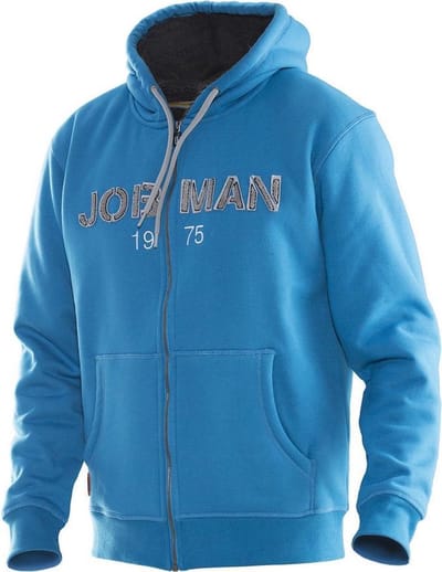 Jobman 5154 Vintage Hoodie Lined 65515438 - Oceaan/Donkergrijs - S