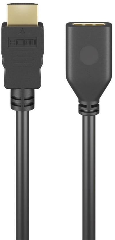 HDMI verlengkabel | HDMI2.1 (8K 60Hz + HDR) | koper | zwart | 0,50 meter