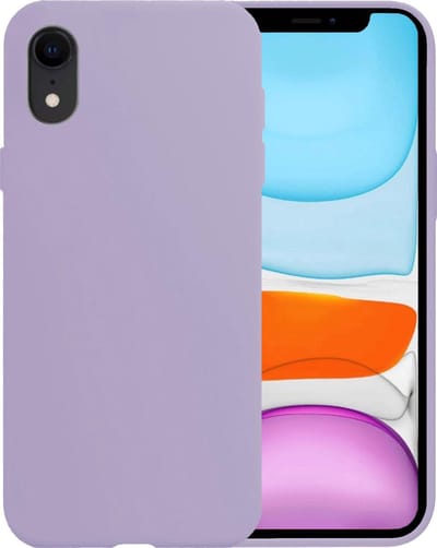 Hoesje - Geschikt voor Apple iPhone XR - Sterk & Shockproof - Siliconen Case - Hoes Cover - Telefoonhoes - Lila