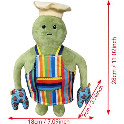 28cm Peluche Anime Tiny Chef Show Poupée en Peluche Animation Cartoon Portant un Tablier Collection Peluche Jouet Pour Enfant Cadeaux d'Anniversaire
