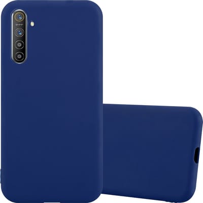 Cadorabo Hoesje geschikt voor Realme X2 / XT / Oppo K5 in CANDY DONKER BLAUW - Beschermhoes gemaakt van flexibel TPU silicone Case Cover