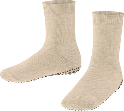 FALKE Catspads Noppen op de zool katoen wol huissokken kinderen beige - maat 31-34