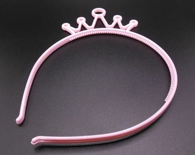 Diadeem met kroontje lichtroze - kinderfeestje - verjaardag