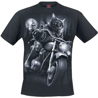 Spiral T-shirt - Nine Lives - S tot 4XL - voor Mannen - zwart