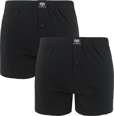 CECEBA Daytona 2-pack Heren Boxershorts wijd - Zwart