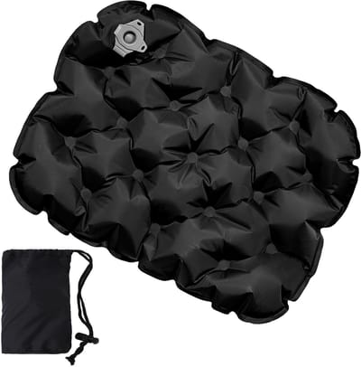 Dailygoods- Zitkussen Opblaasbaar - Waterdicht - Ultralicht - Opvouwbaar - Oxford-materiaal - 40 x 30 cm x 7 cm - Zitmat