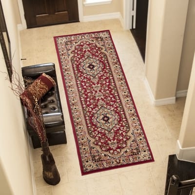Tapiso Atlas Vloerkleed Gangloper Loper Rood Tapijt Maat- 80x200