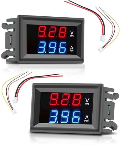 2x Digitale Voltmeter Ammeter Meter 100V 10A Spanningsmeter Stroommeter Paneel