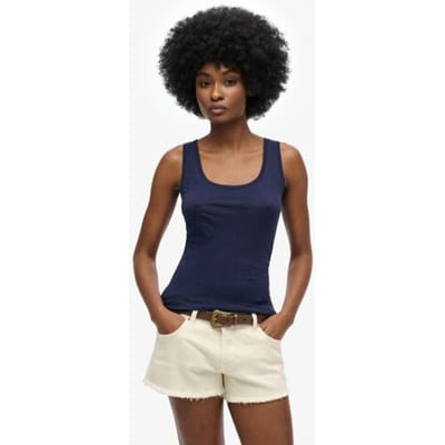 Superdry Studios Lichtgewicht Racerback Hemdje Blauw Grootte: 40