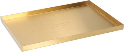 Moderne metalen gouden rechthoekige opbergt tray voor cosmetica en sieraden, stijlvol en eenvoudig Nordic design