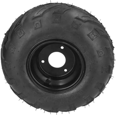 Cocoplus -ATV Tubeless Band 145/70-6 Met 6 Inch Velg Rubber Universeel Voor Go Kart UTV Quad 4 Wielers - Band - Tubeless - 6 Inch Velg - Rubber - Universeel - 145/70-6 - Geschikt voor ATV - Zwart.