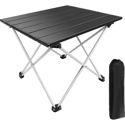 Draagbare campingtafel, lichtgewicht opklapbare aluminium campingtafel voor buiten en opbergtas, gemakkelijk mee te nemen, geschikt voor buitenpicknicken, koken, strandwandelingen, vissen