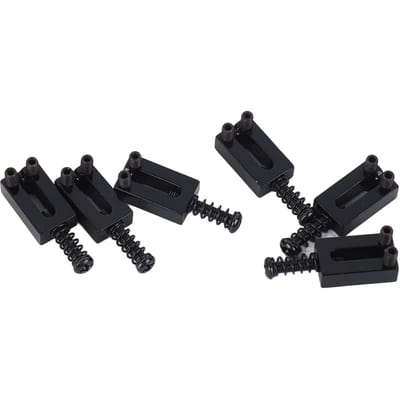 6 Stuks Elektrische Gitaar Brugzadel Standaard Zinklegering Gitaar Tremolo Brug Roller Zadels voor black
