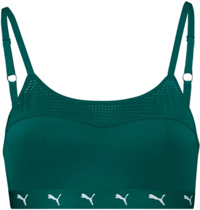 Puma Sport Bh Dames - Padded Sport Top - Medium Support - Varsity Green - Maat S