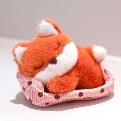 Kawaii Cartoon Metgezel Vos Beer Hond Kat Dierlijke Ornamenten Wit Konijn Liggend in Zijn Nest Dierlijk Kussen Cadeau