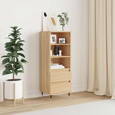 vidaXL Hoge kast 40x36x110 cm bewerkt hout sonoma eiken