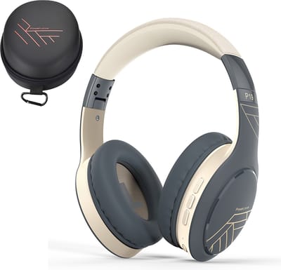PowerLocus P19 Bluetooth Koptelefoon - Koptelefoon Draadloos - tot 70 Uur Speeltijd en met Aux Kabel - Over Ear Hoofdtelefoon - 3 EQ-Modi - Met Draagtas – Asfalt Grijs