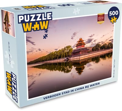 Puzzel Verboden Stad in China bij water - Legpuzzel - Puzzel 500 stukjes
