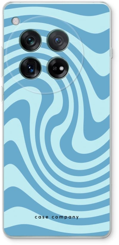 Case Company® - Hoesje geschikt voor OnePlus 12r hoesje - Swirl Blauw - Soft Cover Telefoonhoesje - Bescherming aan alle Kanten en Schermrand