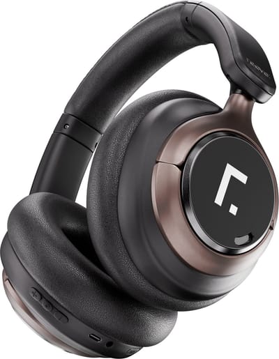 Over Ear Koptelefoon Draadloos - Draadloze Headset met Microfoon - Bluetooth 6.0 - 60 Uur Batterij - Inklapbaar - Active noice cancelling (ANC) Kristalheldere Gesprekken - Bluetooth Headset - hoofdtelefoon - Zwart