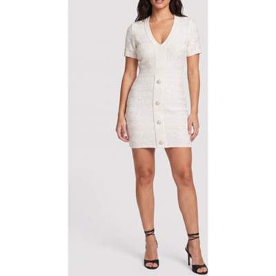 GUESS Amelia Short Sleeve Macadamia Taglia: 36 | Abiti Mini Outlet | Donna