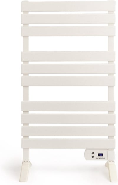 CREATE - Elektrische handdoekhouder 500W - Wit - Met poten - Zonder plank - WARM TOWEL
