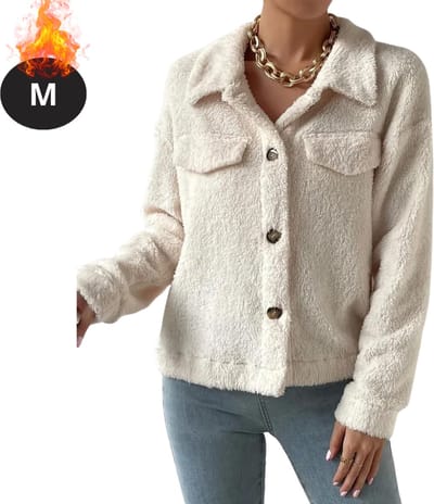 Livano Winterjas - Dames Winterjas - Winter - Volwassen - Stijlvol - Teddy Jas Dames - Abrikoos - M