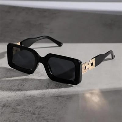 Vierk Frame Zonnebril Dames Luxe Merk Designer Retro Rechthoekig Zonnebril Heren Zwarte Tinten voor Dames