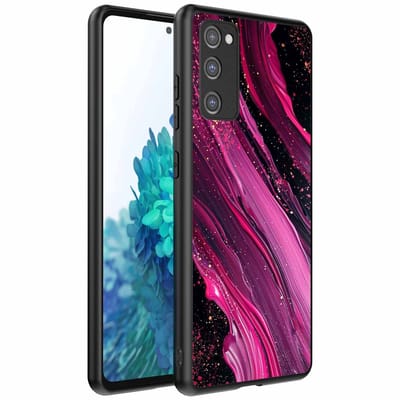 Geschikt voor Samsung Galaxy S20 FE Telefoonhoesje met marmer opdruk - TPU backcover case marble design - Paars Roze - Smartphonica geschikt voor Samsung Galaxy S20 FE