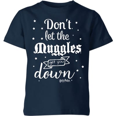 Harry Potter Don't Let The Muggles Get You Down Kinder T-shirt - Navy - 98/104 (3-4 jaar)
