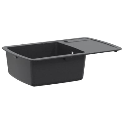 vidaXL - Enkele - keukenspoelbak - Graniet - 78 - x - 50 - x - 31 - cm - Grafiet