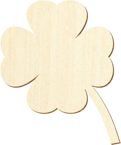 Houten Klaverblad - Geluksbrenger Decoratie - Creatief Knutselen - Gelaserd Hout - 3-50 cm - Natuurlijk Hout