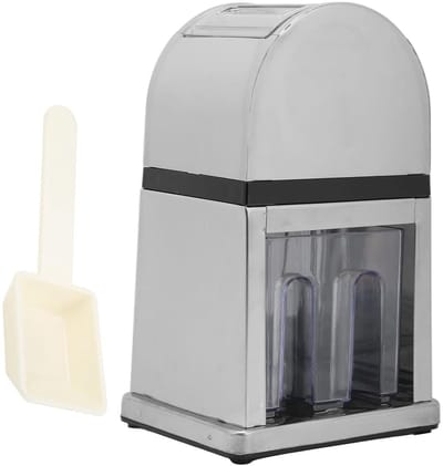 Handmatige ijsbreker - IJsmachine handslinger - Drankjes Bereiden - Duurzame tinlegering - 26 cm hoogte - Zilver