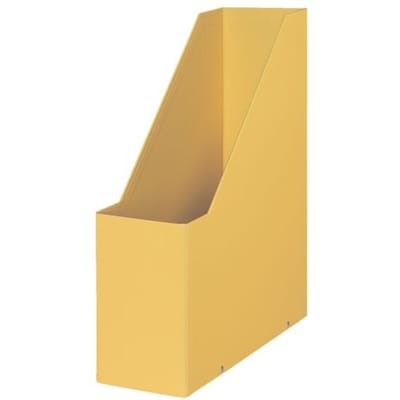 Leitz Cosy Click & Store Duurzame Tijdschriftenhouder voor A4 Documenten - 77% gerecycled karton - 10.3 x 33 x 25.3 Cm (BxHxD) - Warm Geel
