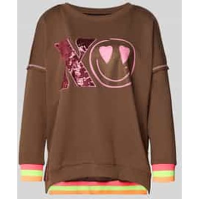 oversized sweatshirt van pure katoen model 'XO Heartface'