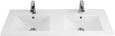 Aloni wastafel dubbel – 46x120 cm – wit