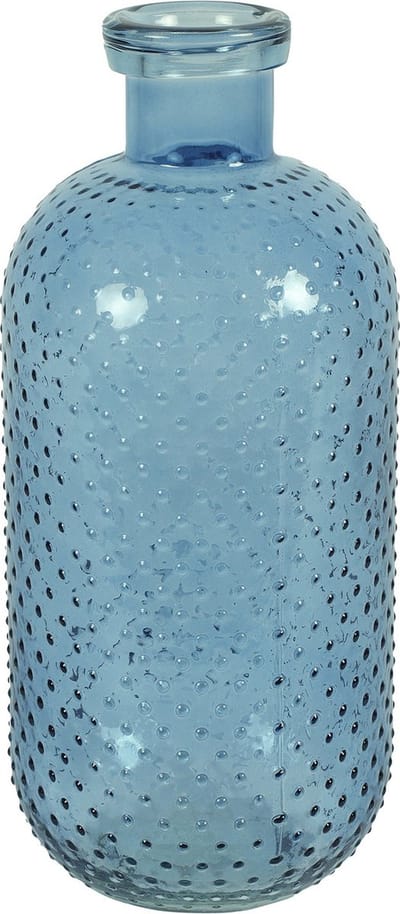 Countryfield Bloemenvaas Cactus Dots - blauw transparant - glas - 15 x 35 cm