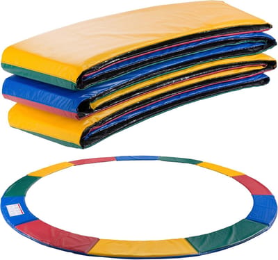 Trampoline Randafdekking - Veiligheidsmat Beschermhoes - Veilig Trampolinespringen - UV-bestendig Scheurvast - 396 cm Rond - Meerkleurig