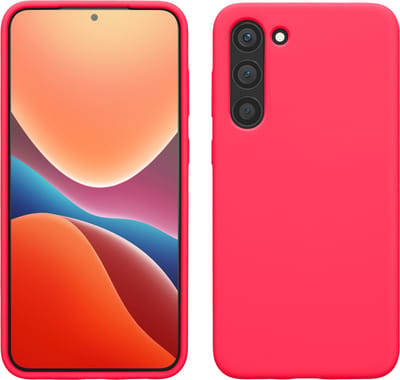 kwmobile telefoonhoesje geschikt voor Samsung Galaxy S23 Plus - Hoesje met siliconen coating - Smartphone case in neon roze