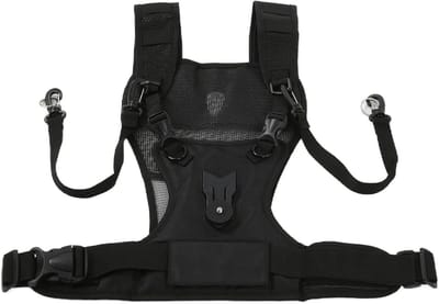 Multifunctionele Camera Strap met Dubbele Camera's, Draagvest voor DSLR en Systeem voor Reizen, Huwelijksfotografie en Klimmen
