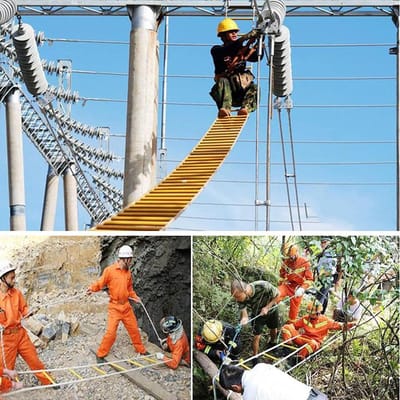 Touwladder Noodsituaties - Veiligheidstouwladder Evacuatie - Veilig Ontsnappen - Vlamvertragend Materiaal - 8 Meter - Wit