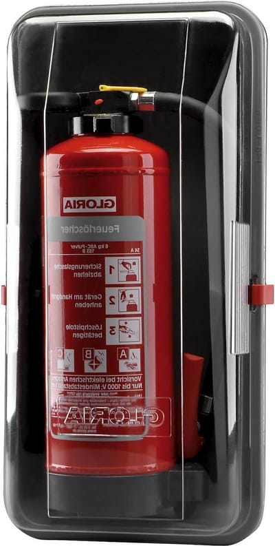 Brandblusserhoes 6 kg - Beschermhoes Brandblusser - Veiligheid Transport - Met kniebescherming - 21 x 32 x 62 cm - Zwart