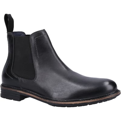 Hush Puppies Justin Chelsea Leren Herenlaarzen Zwart