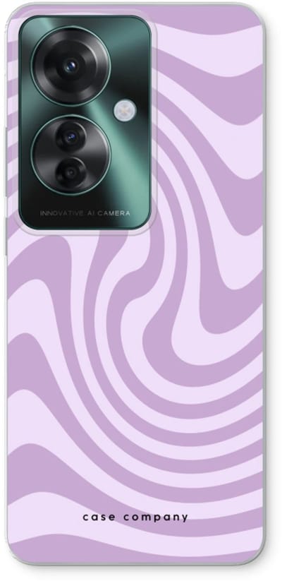 Case Company® - Hoesje geschikt voor Oppo Reno 11 F hoesje - Swirl Paars - Soft Cover Telefoonhoesje - Bescherming aan alle Kanten en Schermrand