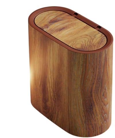 Prullenbak met Deksel - Afvalemmer Vuilnisbak - Hygiënisch Afval Beheren - Compact Marmer Design