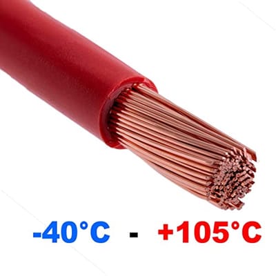 Automobiel Kabel 2,5mm² - 10m Rood/Zwart