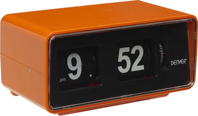 Denver Retro Wekkerradio - FM Radio - Retro Flip van Cijfers - CR425 - Oranje